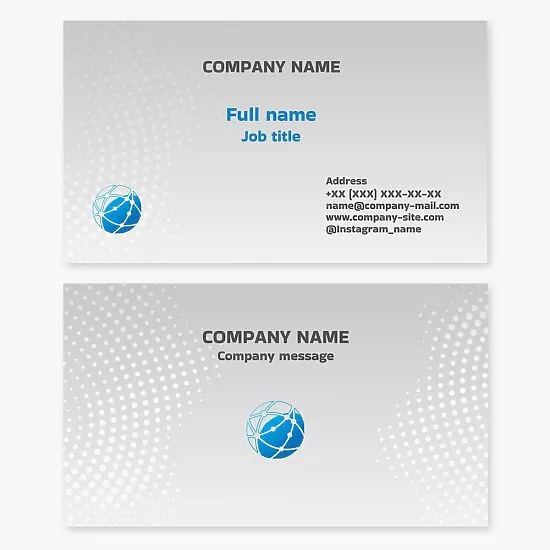 Global Network Design Business Card Template