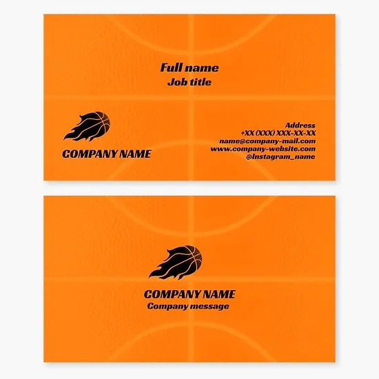 Basketball Themed Business Card Template