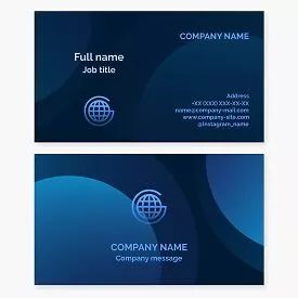 Business card template. Foreign economic activity. Trading company. Letter G.
