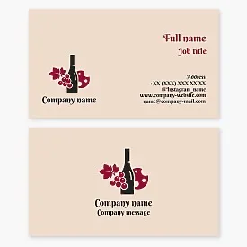 Business card template Wine, cheese