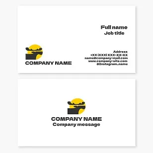 Business card template. Moose, sun. Hunters' organization.