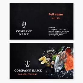 Seafood Restaurant Business Card Template