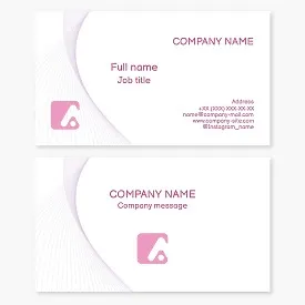 Business card template. Abstraction. Letter A.