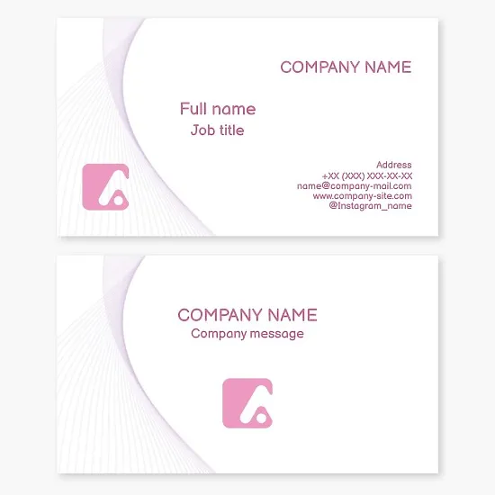 Business card template. Abstraction. Letter A.