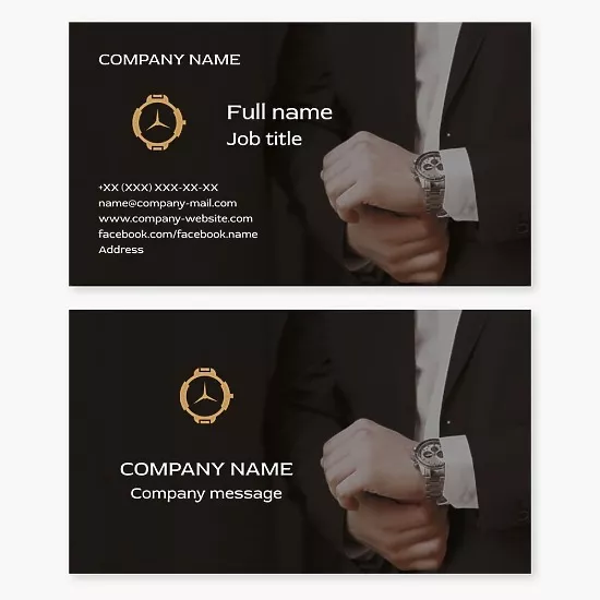 Business card template Watches