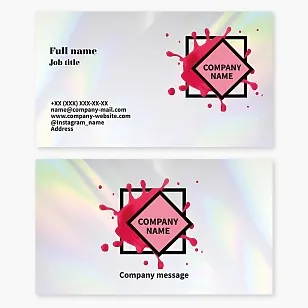 Business card template. Nail polish. Nail service.