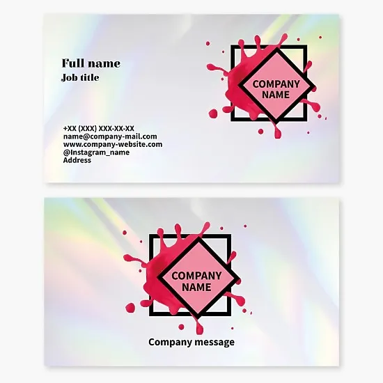 Business card template. Nail polish. Nail service.