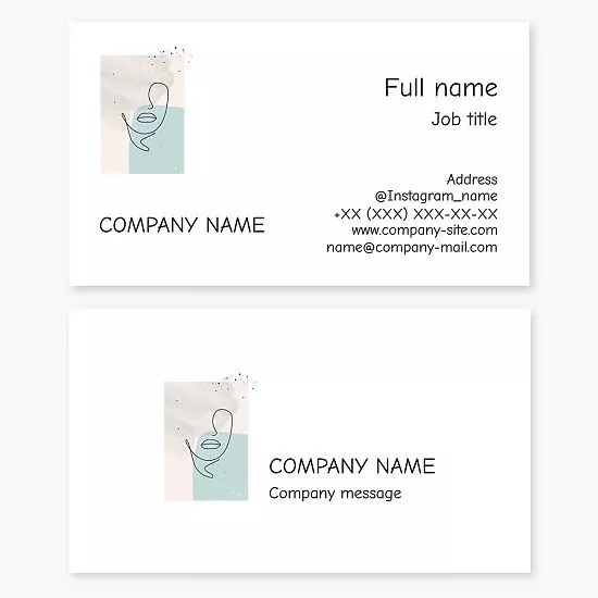 Abstract Face Logo Business Card Template