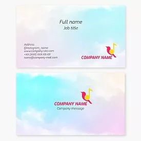 Bird Music Note Logo Business Card Template