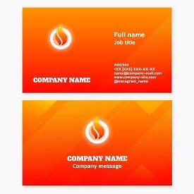 Flame Logo Business Card Template