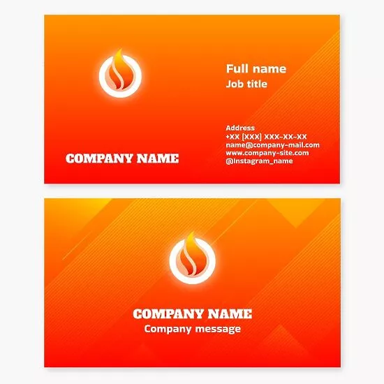 Flame Logo Business Card Template