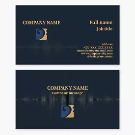 Bass Clef Musical Note | Bassist Business Card Template