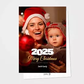 Christmas and New Years Card with Template