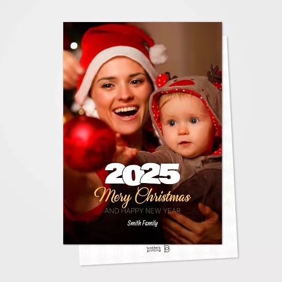 Christmas and New Years Card with Template