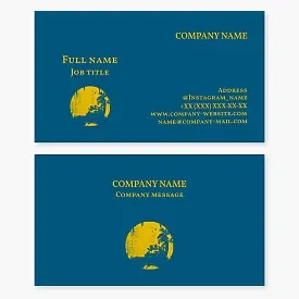 Business card template. Beach goods and services. Palm trees.