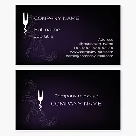 Cafe business card template