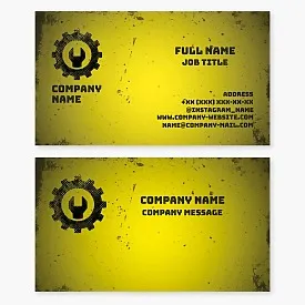 Business card template Mechanism repair