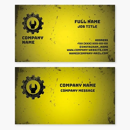 Business card template Mechanism repair