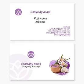 Business card template. SPA treatments.