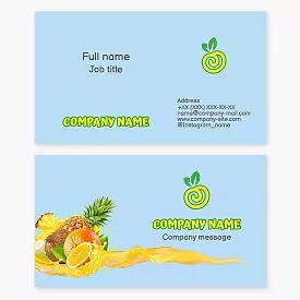 Fruit Juice Shop Business Card Template