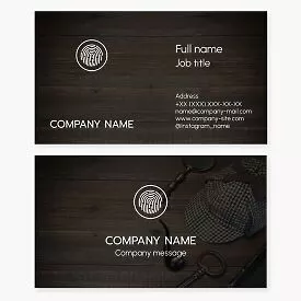 Private Investigator Detective Business Card Template