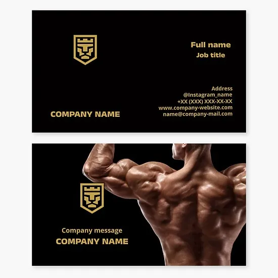 Business card template for gym/fitness/sports center/sports team.