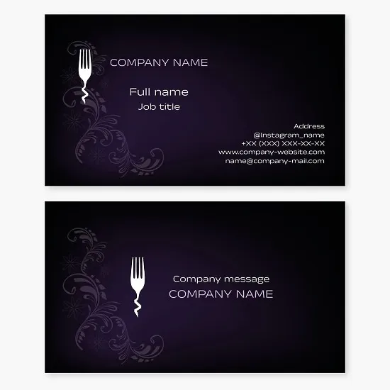 Cafe business card template