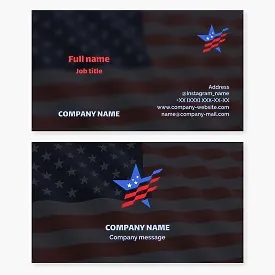 American Flag Design | Patriotic Business Card Template