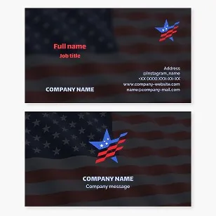 American Flag Design | Patriotic Business Card Template