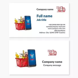 Business card template Food delivery