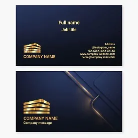 Business card template Real estate, construction