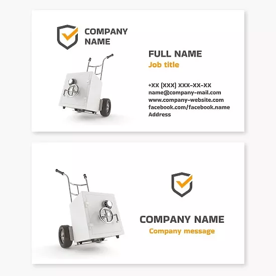 Business card template Security company, savings security