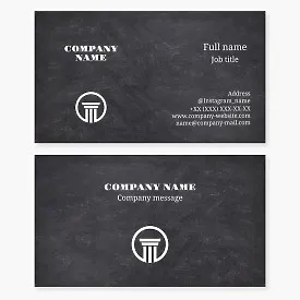 Pillar Logo Business Card Template. Law Firm. Attorney.