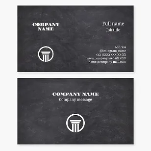 Pillar Logo Business Card Template. Law Firm. Attorney.