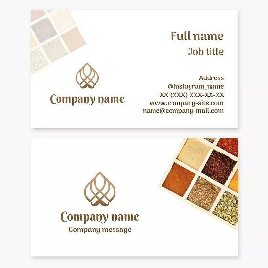 Spices Business Card Template