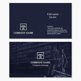 Law Firm Pillar Logo Business Card Template