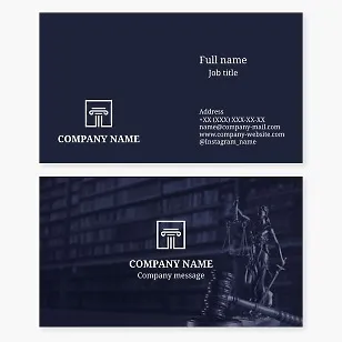 Law Firm Pillar Logo Business Card Template