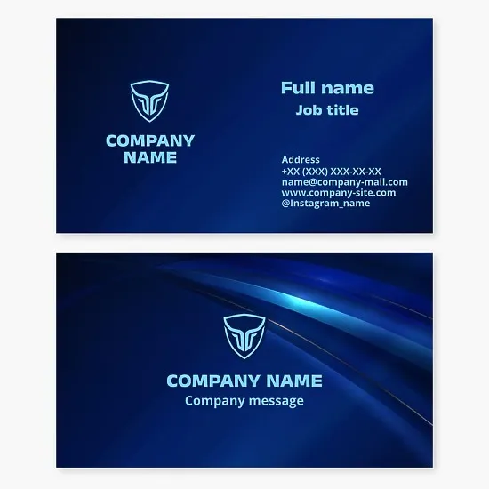 Business card template. Bull, shield. Sports brand, team.