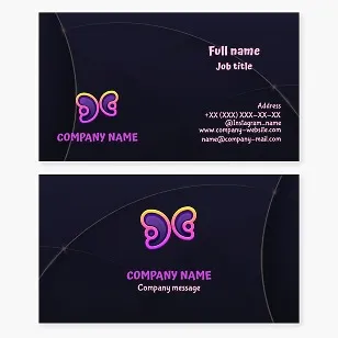 Butterfly business card template in children's cartoon style, letter X