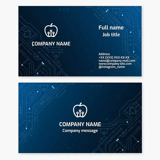 Tech Technology Business Card Template