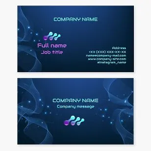 Business card template. Creative studio. Designer, illustrator, video maker.