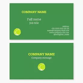 Tennis Ball Business Card Template