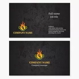 Cooking Grilling Chef Kitchen Business Card Template