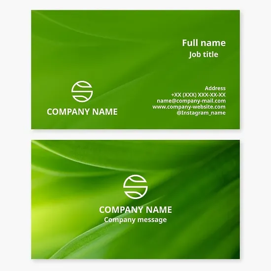 Business card template. Landscaping of courtyards and streets. Letter S.