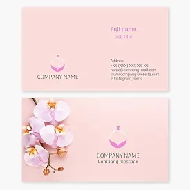 Perfume brand business card template. Letter O.