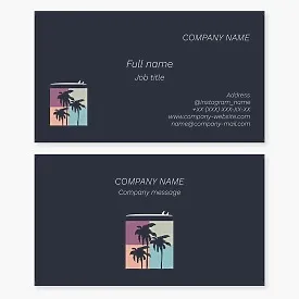 Surf Shop Business Card Template