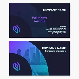 Business card template. Construction, real estate, development.