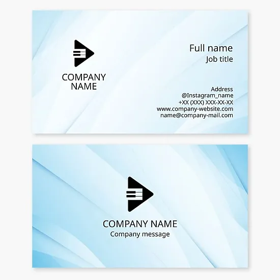 Pianist business card template. Piano lessons.