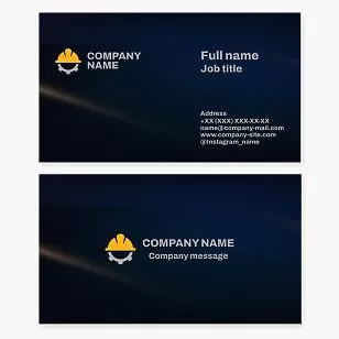 Civil Engineering Business Card Template