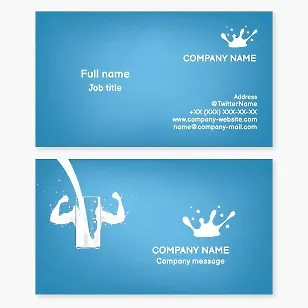 Milk Business Card Template